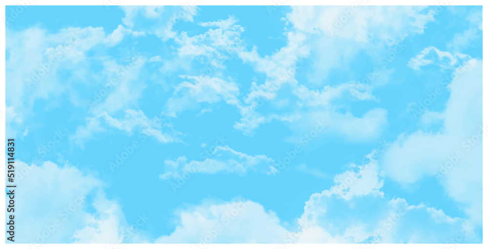 Panorama Of Blue Sky And White Cloud Nature Backgroundblue Sky Background With Tiny Cloudssoft 6033