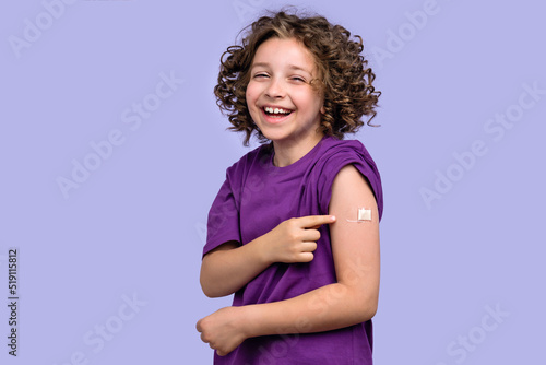 Fotografie Сhild girl after vaccination