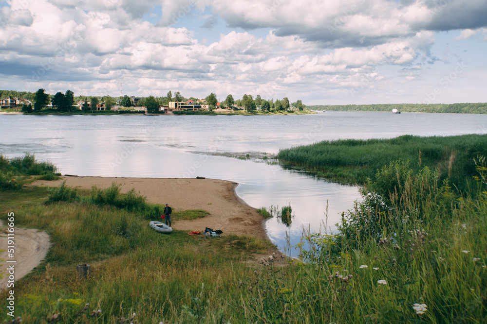 Fototapeta premium Рыбак на Неве