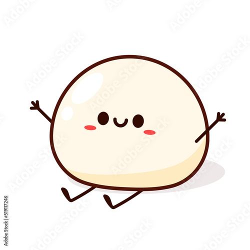 Mochi icon vector. Mochi logo design. Japanese rice dessert.