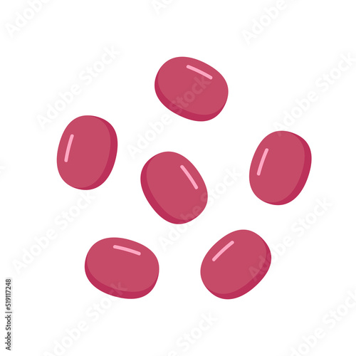 Kidney bean. Kidney bean on white background.