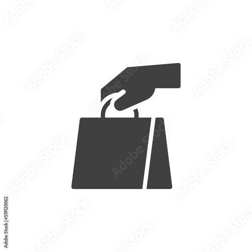 Shopping delivery vector icon