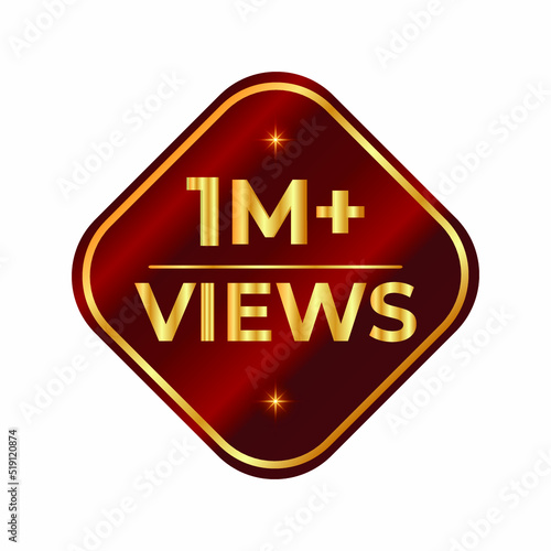 1 Million Plus Views Vector Design