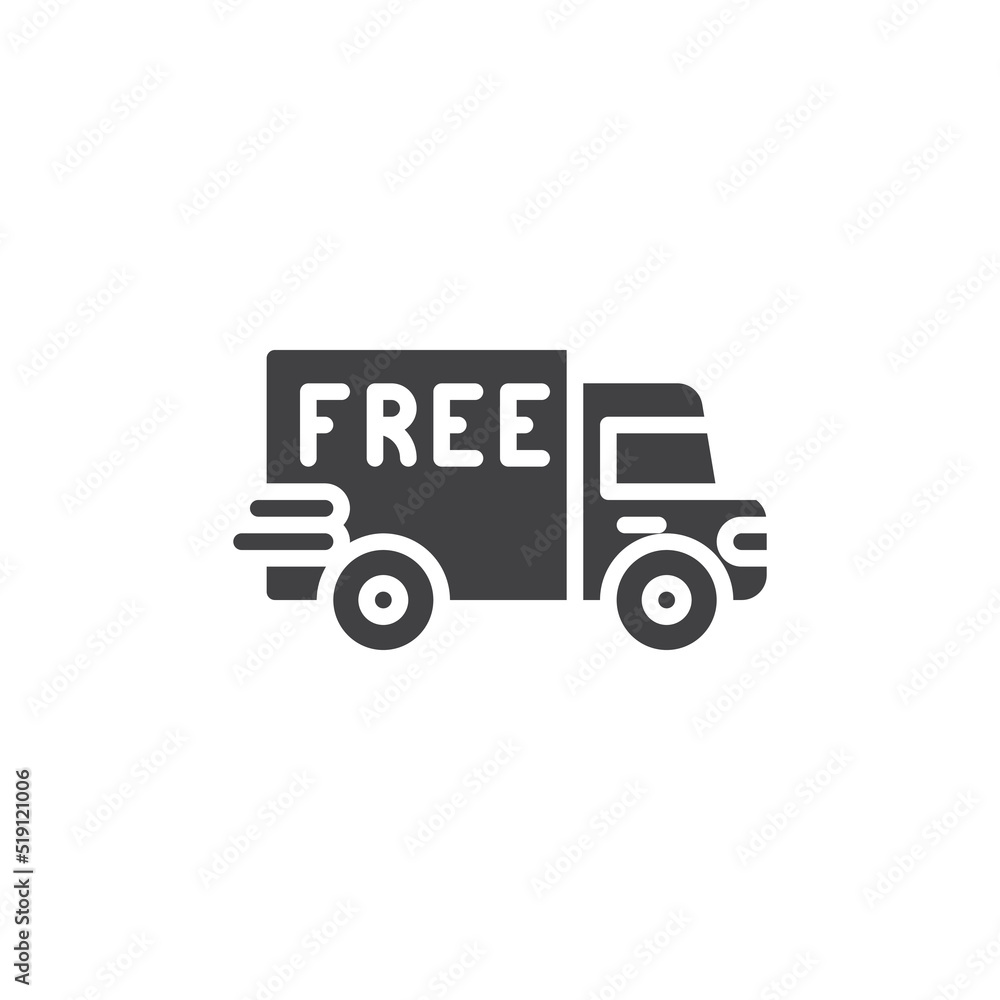Free shipping service vector icon Free shipping service vector icon