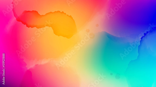 Bright Colorful Banner with Watercolor Splashes. Abstract Holi Paint Texture. Rainbow Colored Banner Design
