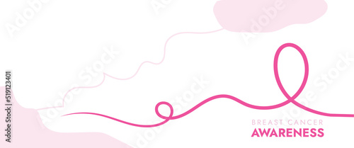 Breast cancer awareness banner for october
