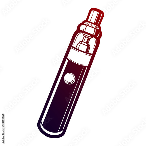 Electronic cigarette vape vector icon