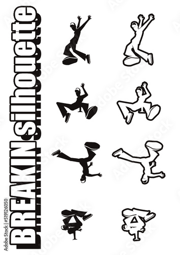 BREAK DANCE SILHOUETTE LOGO