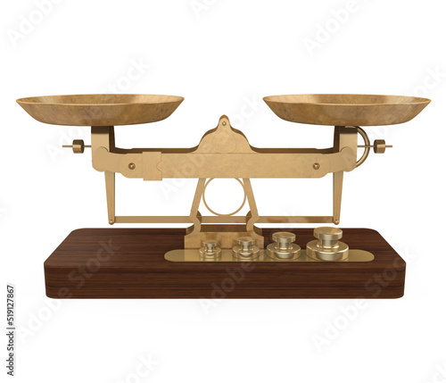 Vintage Balance Scale Isolated