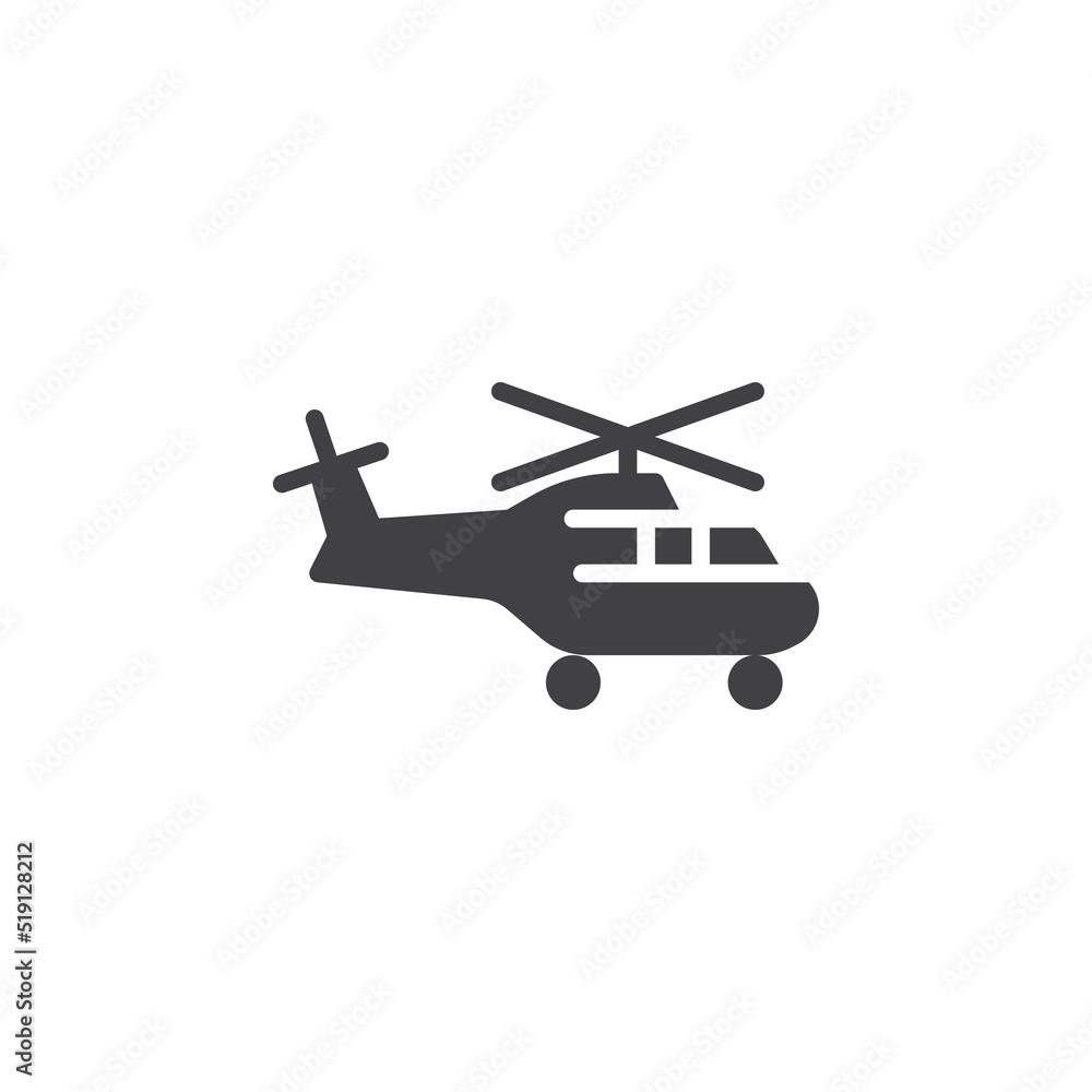 Helicopter vector icon Helicopter vector icon