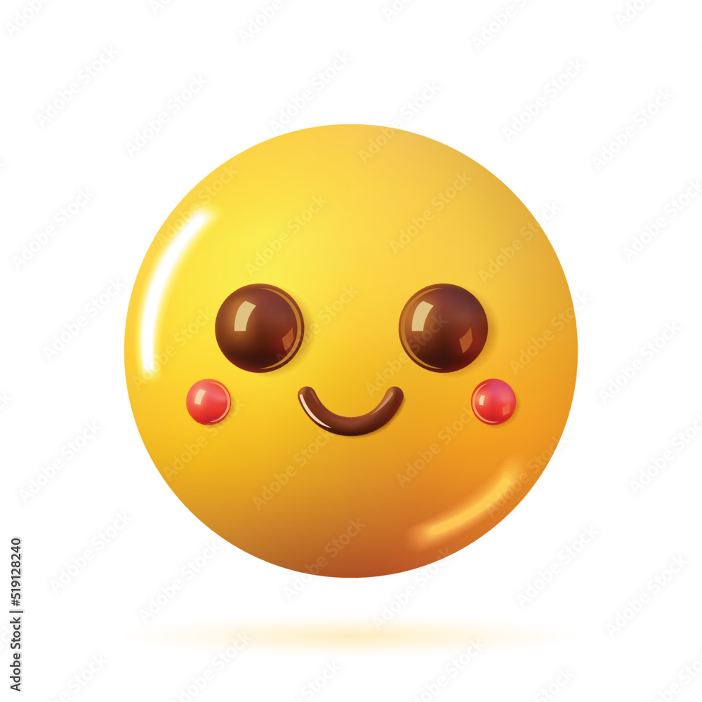 Fototapeta premium 3d vector smile set.