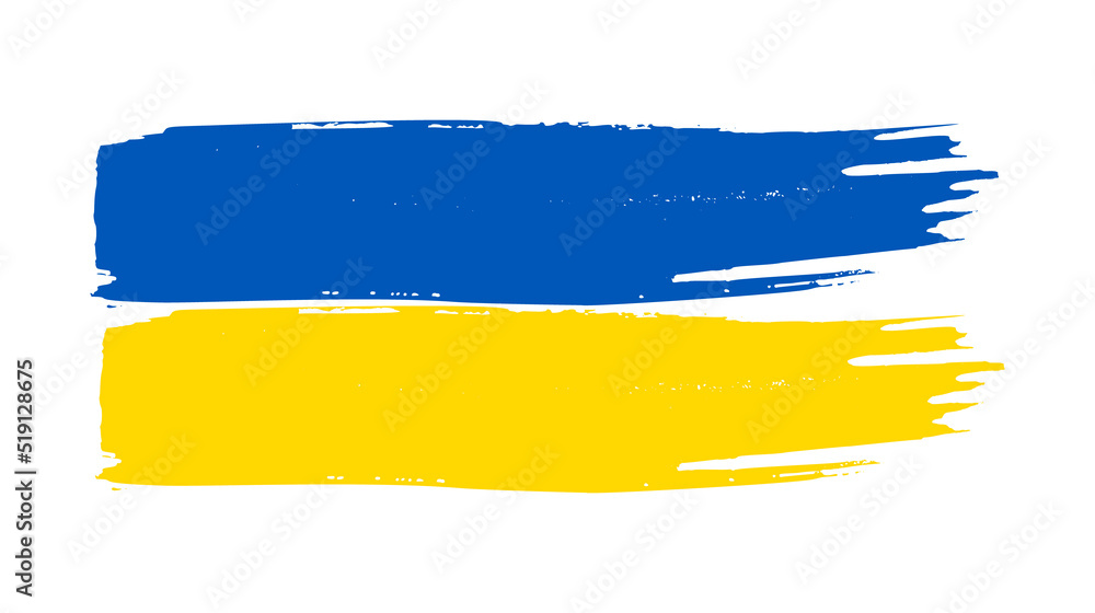 Obraz premium Ukrainian national flag in grunge style