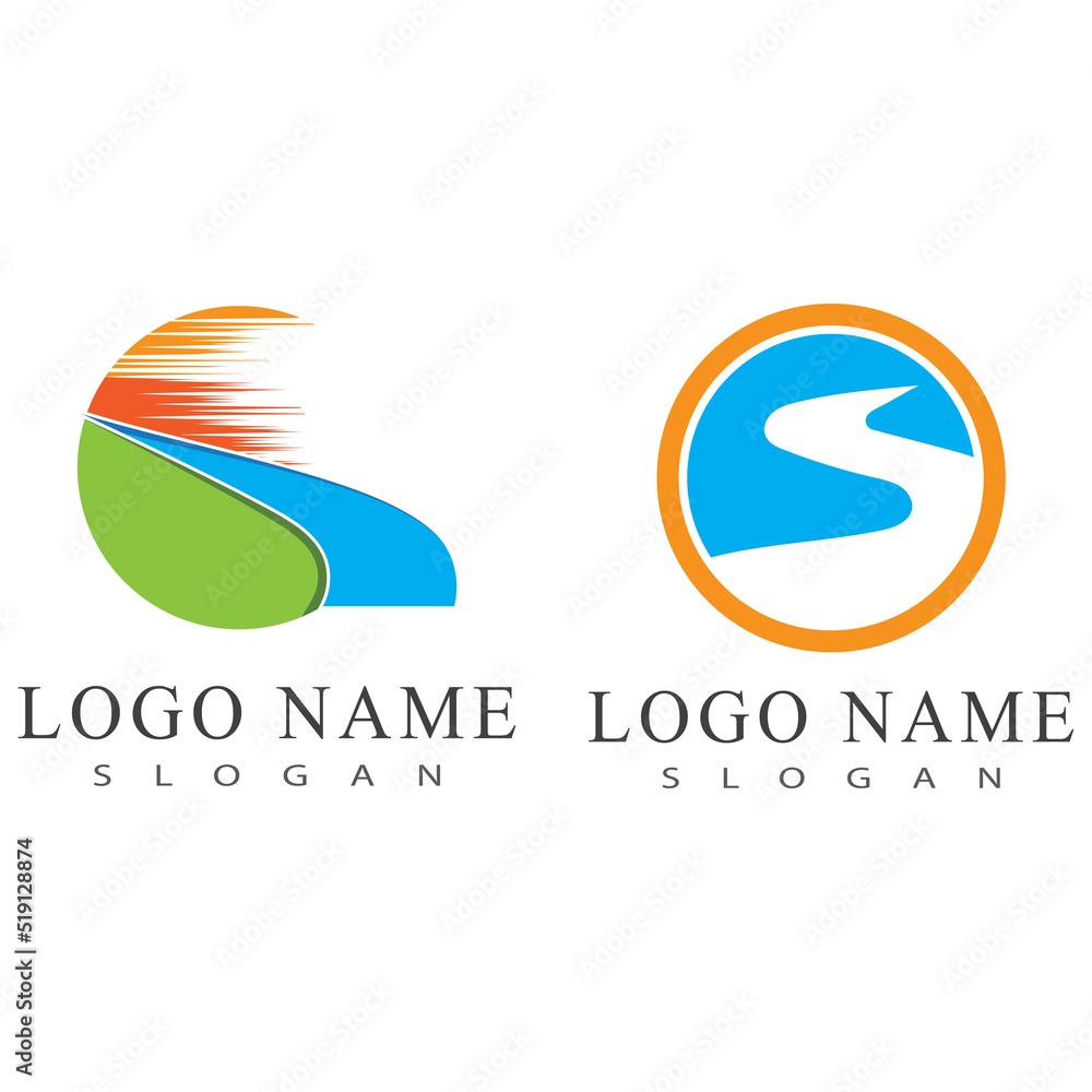 Fototapeta premium River vector icon illustration logo design