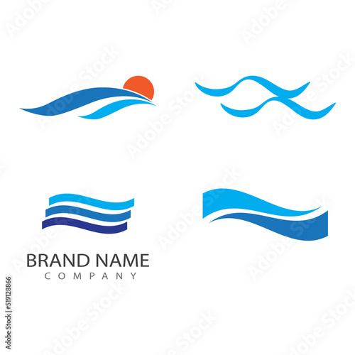 Photo River vector icon illustration logo design