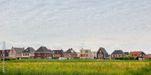 New detached Dutch family houses on a vinex location in Almere Oosterwold, The Netherlands photo