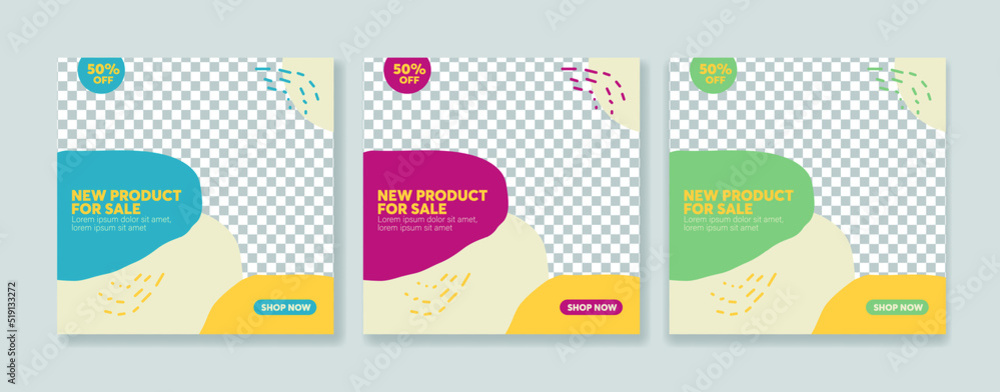 social media post template with abstract object social media post template with abstract object