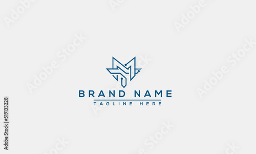 Logo design letter MT . Elegant modern. Vector template.