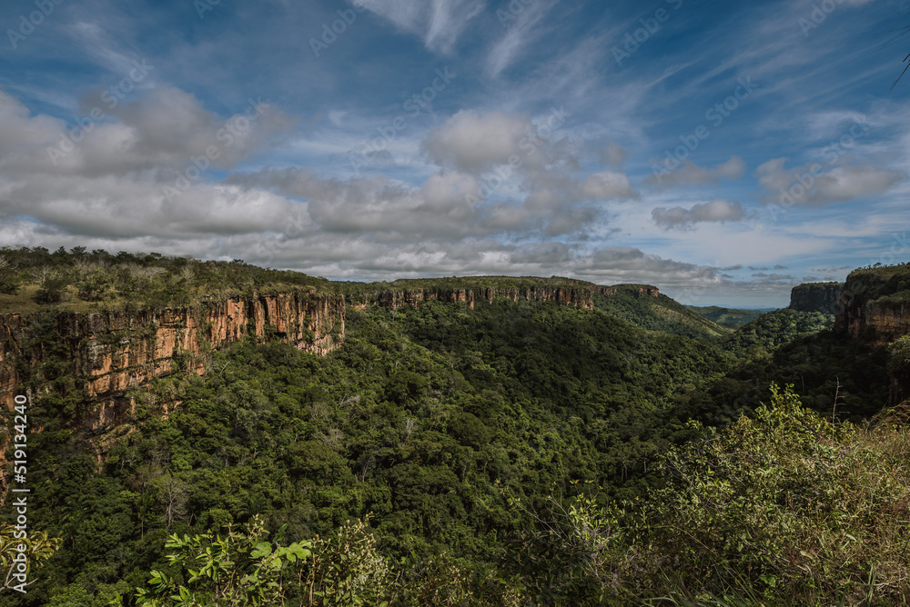 Fototapeta premium view of the valley and the sky