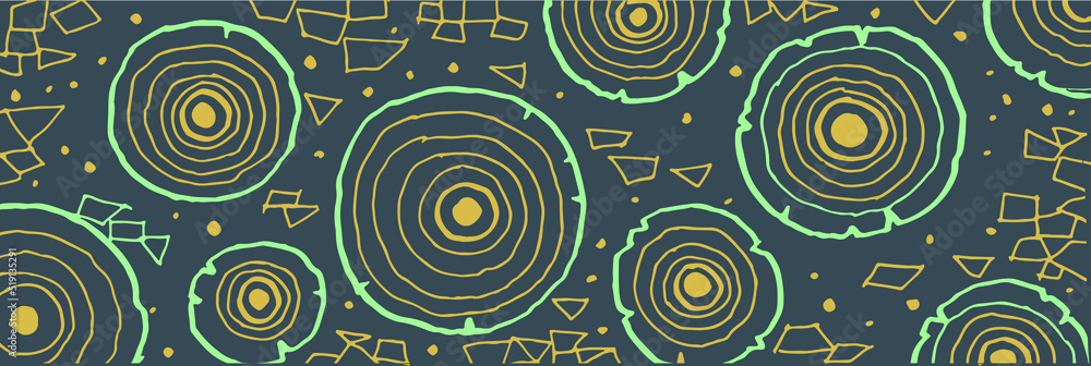 Obraz premium vector pattern with circles for decoration illustration fabric