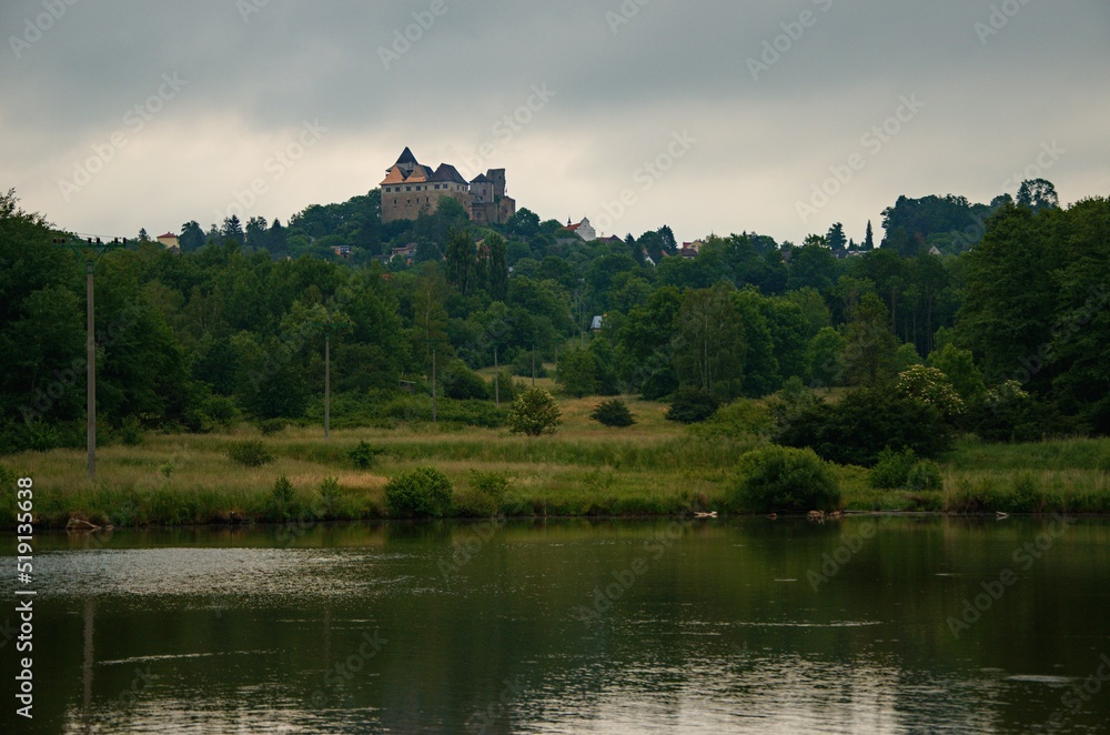 castle over a lake