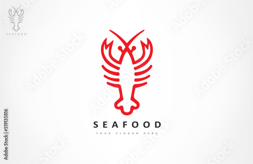 Lobster logo vector. Seafood design