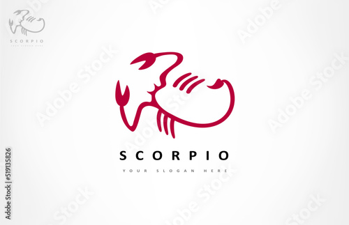 Scorpio logo vector. Animal design.