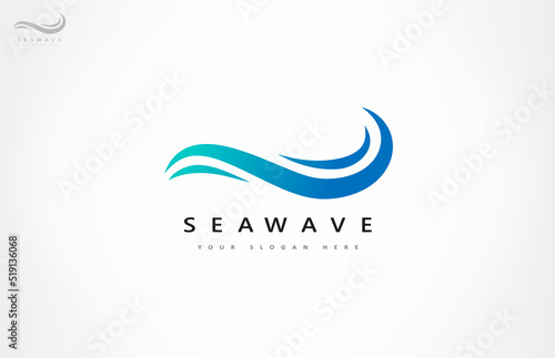 Wave logo vector. Water design.
