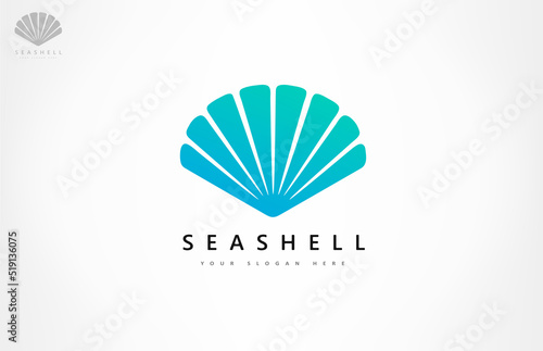 Seashell logo vector. Nature design.