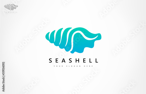 Seashell logo vector. Nature design.