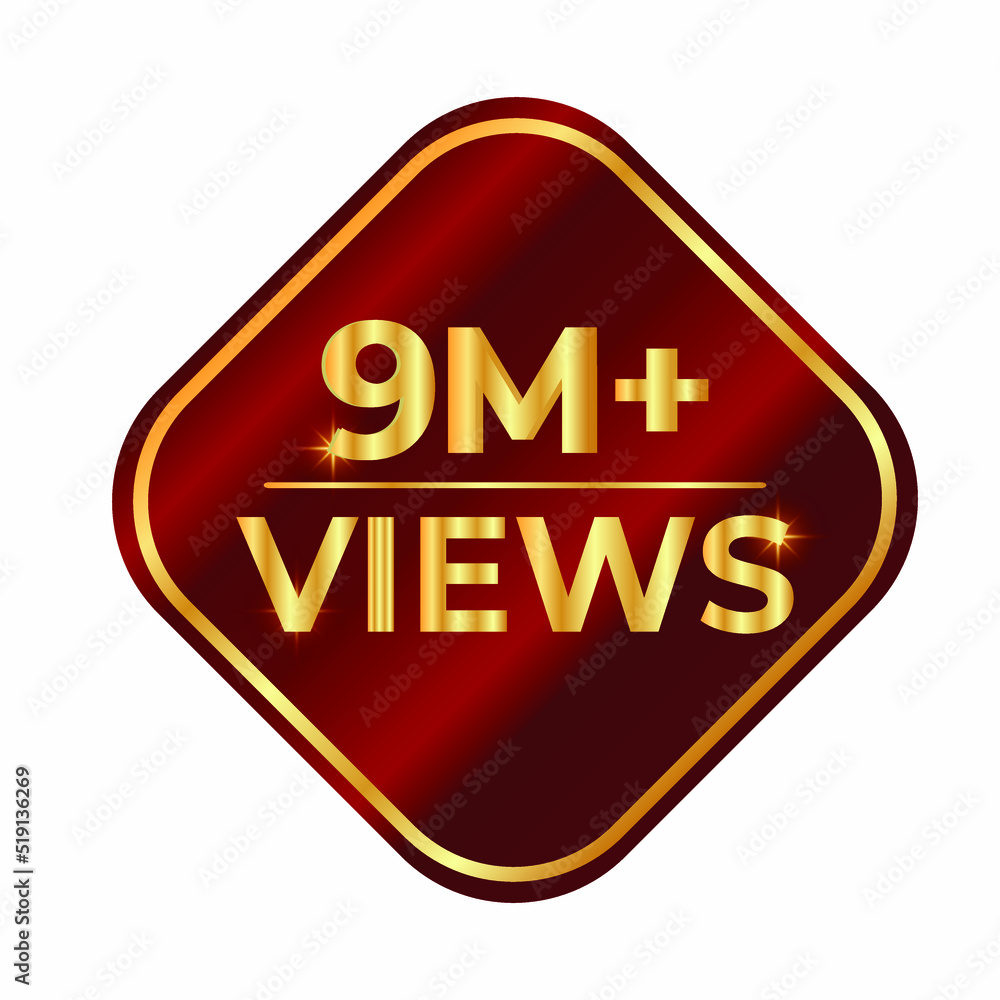 Obraz premium 9 Million Plus Views Vector Design