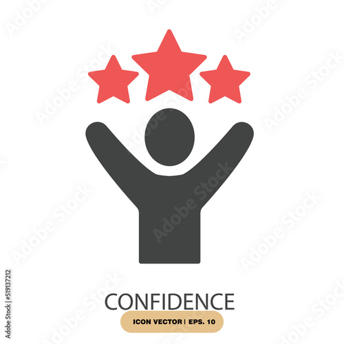 confidence icons  symbol vector elements for infographic web