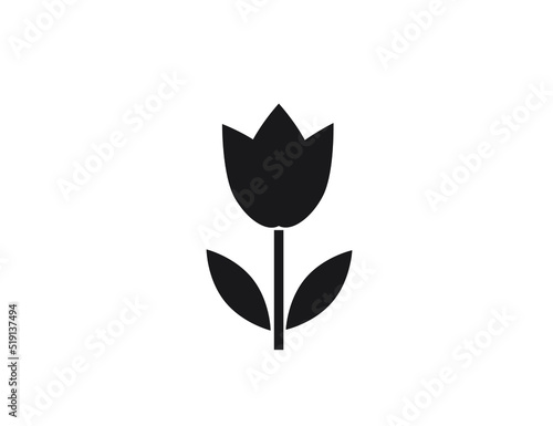 Flower flat vector icon (tulip, crocus, snowdrop) © Екатерина Мизина