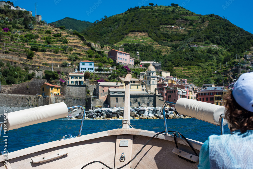 View of the Vernazza from the boat