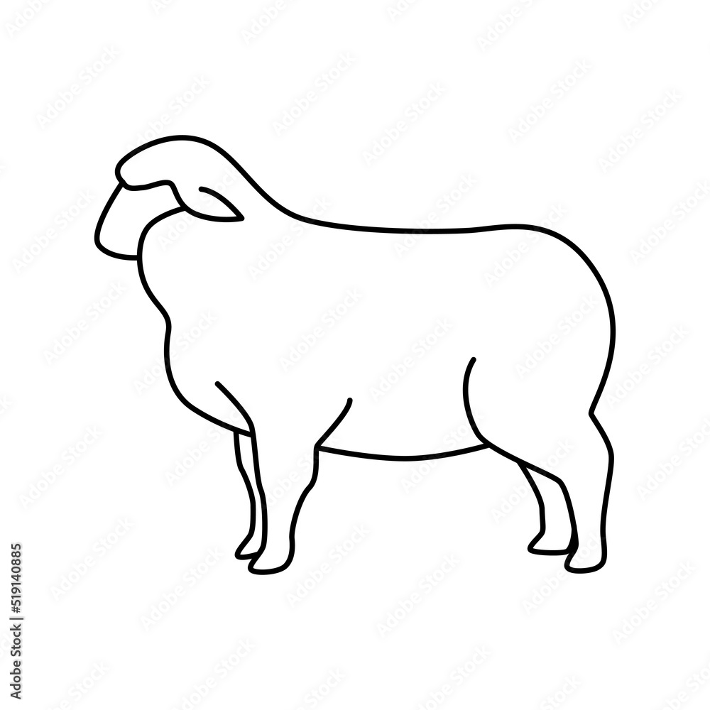 Lamb icon vector design template. Lamb icon vector design template.