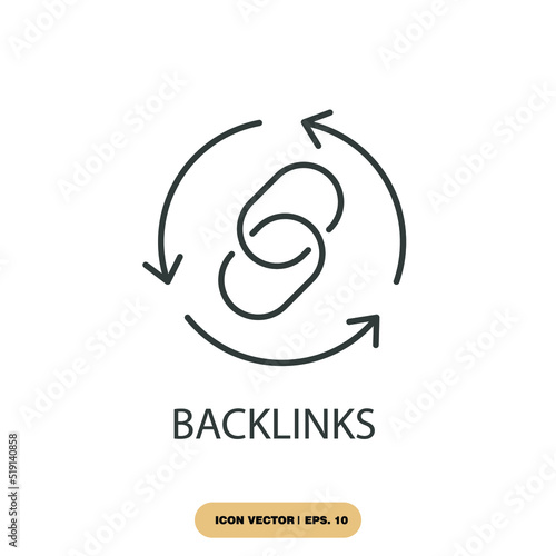 backlinks icons  symbol vector elements for infographic web