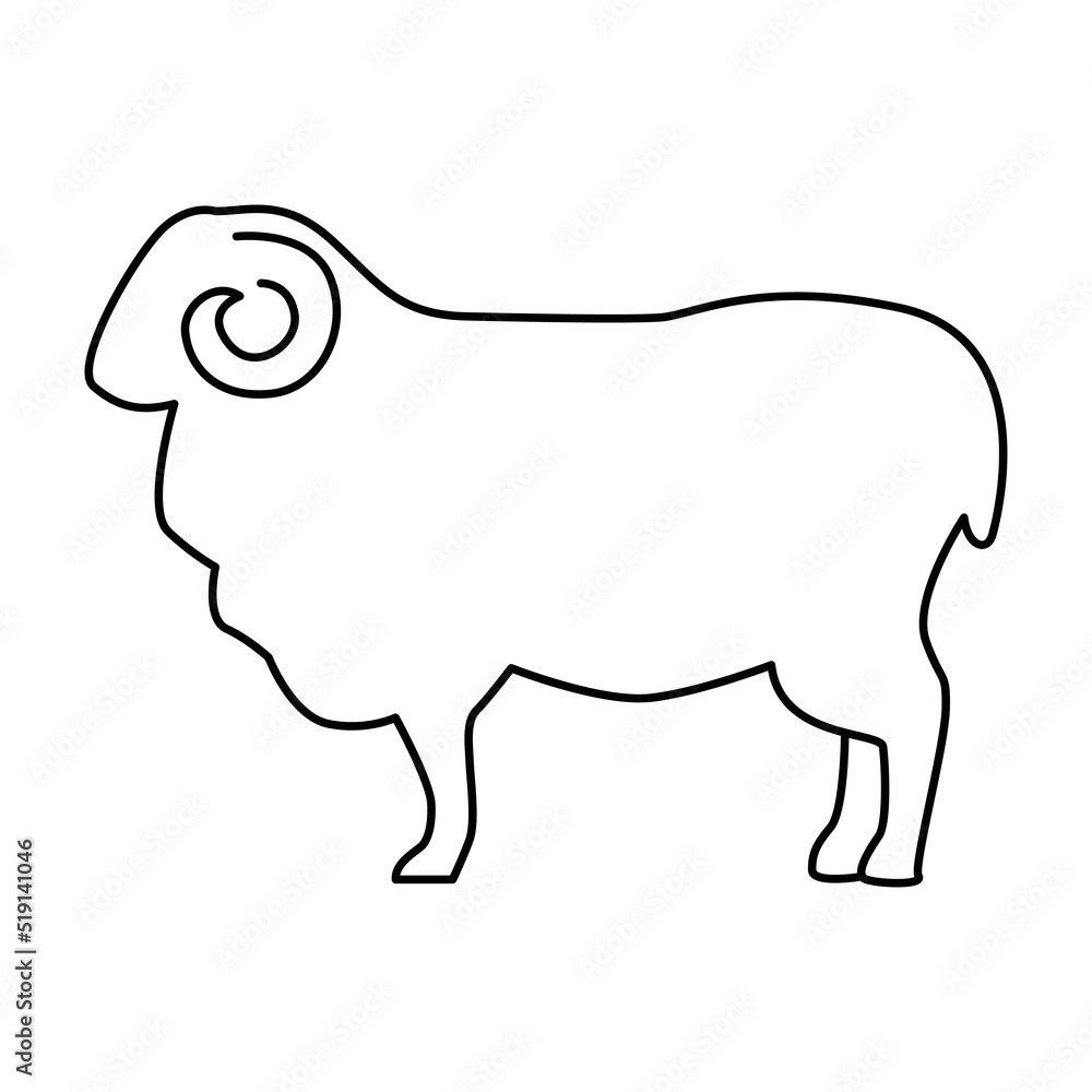 Sheep icon vector design template. Sheep icon vector design template.