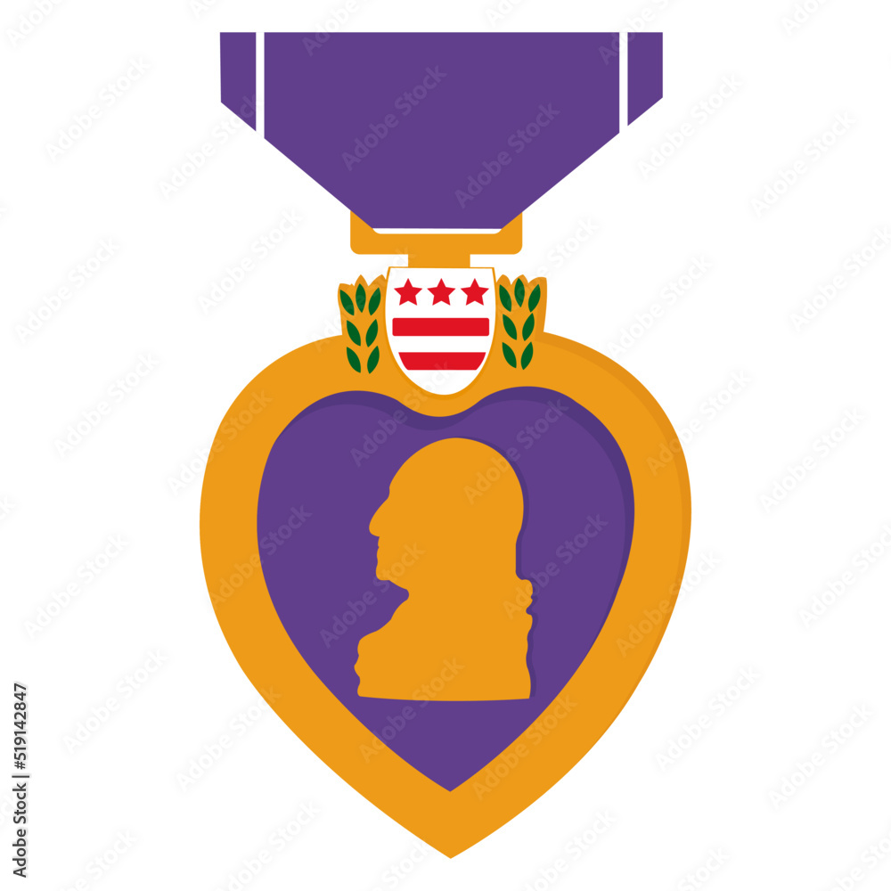 National Purple Heart Day concept. Honor military medal. Stock Vector Adobe Stock