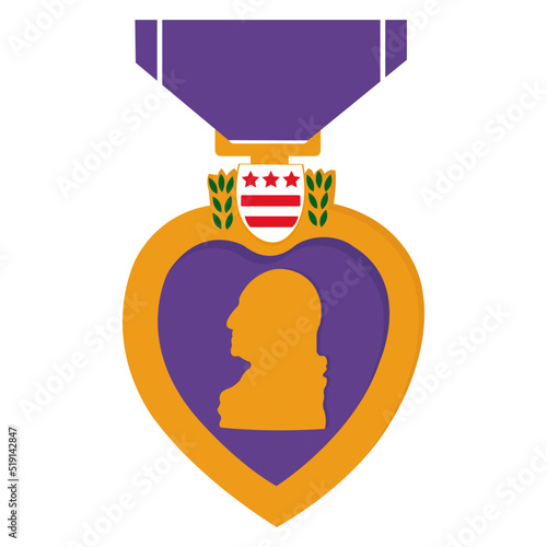 National Purple Heart Day concept. Honor military medal.