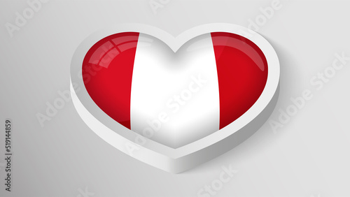Free Download EPS10 Vector Patriotic heart with flag of Peru. - GFXLoad