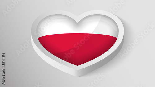 Free Download EPS10 Vector Patriotic heart with flag of Poland. - GFXLoad
