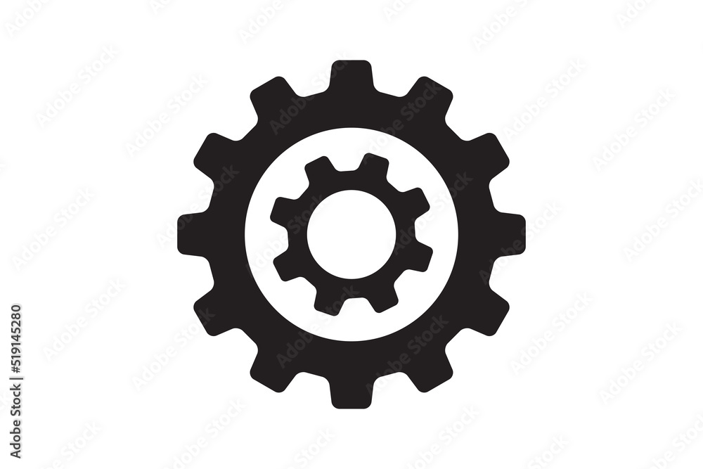 Setting icon vector with work cog gear element. Cogweel mechanism symbol. Setting icon vector with work cog gear element. Cogweel mechanism symbol.