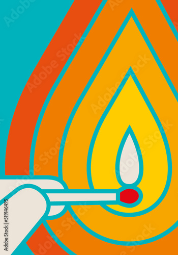 Mid Century Match Burn It Down