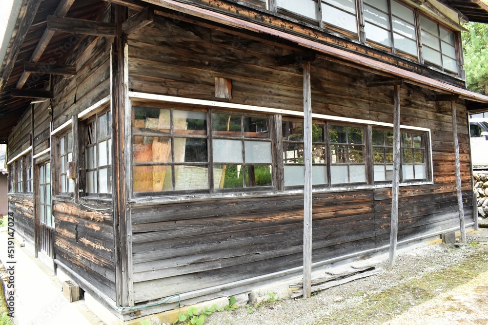 日本の田舎、原風景、夏、美山、かやぶき、美山かやぶきの里、古民家、しっくい、日本家屋、歴史的建造物、木造建築、木工、作業所