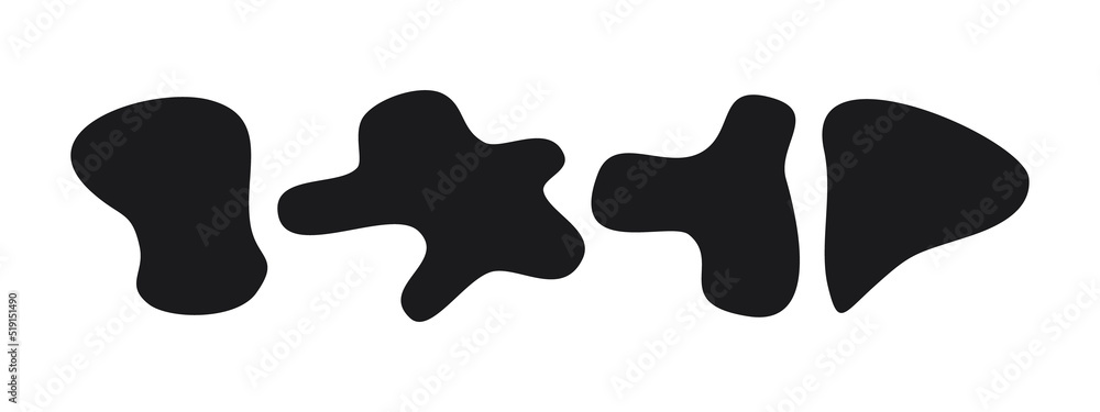 Black liquid blob shapes Black liquid blob shapes