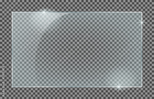 Glass plate isolated on a transparent background