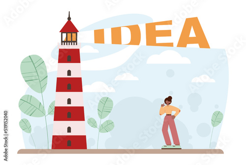 Idea concept. Creative innovations or solutions generation.