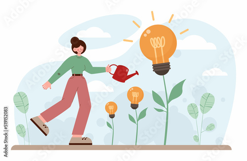 Idea concept. Creative innovations or solutions generation.