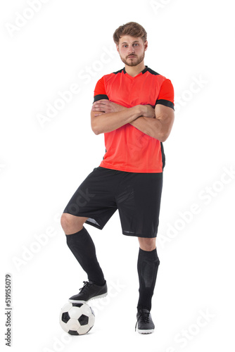 Soccer player isolated on white © alotofpeople