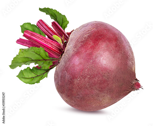 Beetroot with leaves isolated