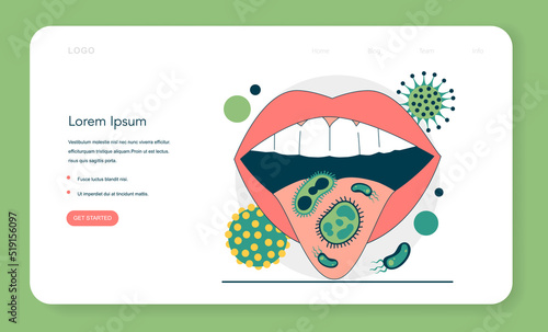 Oral hygiene concept. Dental cleaning tools preventing bad breath